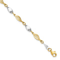 14K Two-tone Polished Fancy 7 inch Bracelet