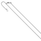 14K White Gold Adjustable 1.2 mm D/C Double Curb Chain