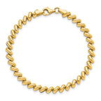 14K Polished Fancy 7 inch Bracelet