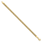 14K Polished Byzantine 7 inch Bracelet