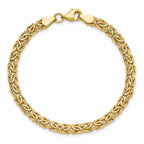 14K Polished Byzantine 7 inch Bracelet