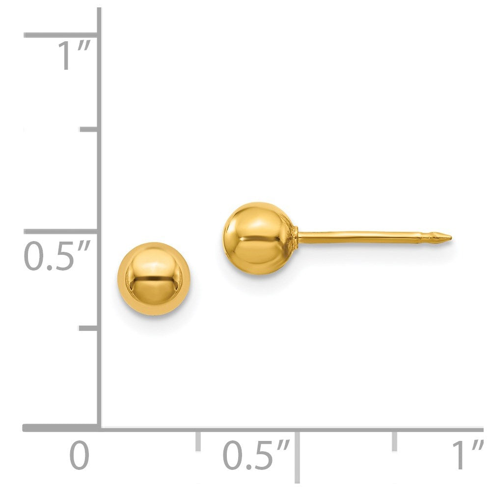 Inverness 14k 5mm Ball Post Piercing Earrings