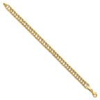 14K Yellow Gold Fancy Link 7 inch Bracelet