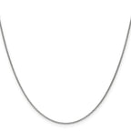 14K White Gold 1.1mm Round Cable Chain