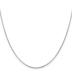 14K White Gold 1.4mm Flat Cable Chain