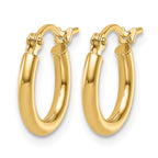 14K 2x12mm Polished Hoop Earrings