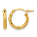 14K 2x12mm Polished Hoop Earrings