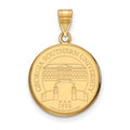 Sterling Silver Gold-plated LogoArt Georgia Southern University Large Crest Pendant