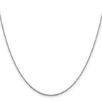 10K White Gold 1.3 mm Loose Rope Chain
