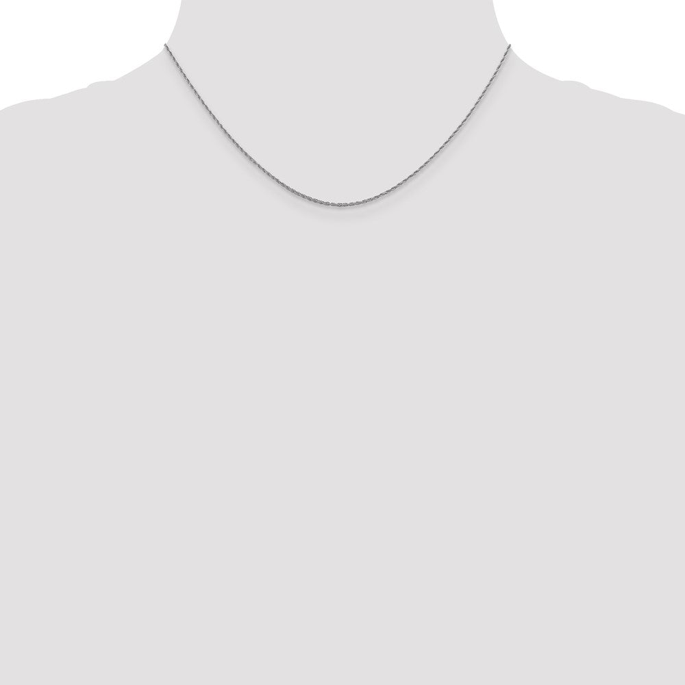 10K White Gold 1.3 mm Loose Rope Chain