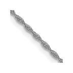 10K White Gold 1.3 mm Loose Rope Chain
