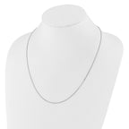 10K White Gold Adjustable .9mm Box Chain