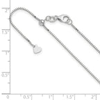 10K White Gold Adjustable .9mm Box Chain