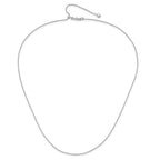10K White Gold Adjustable 1mm Wheat Chain