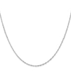 10K White Gold 1mm Singapore Chain