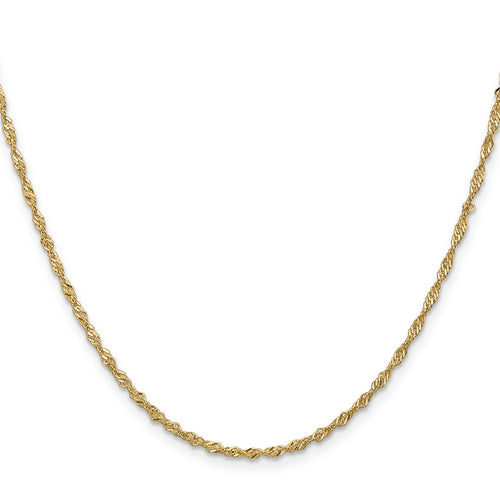 10K 1.6 mm Singapore Chain