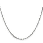 10K White Gold 1.7mm Singapore Chain