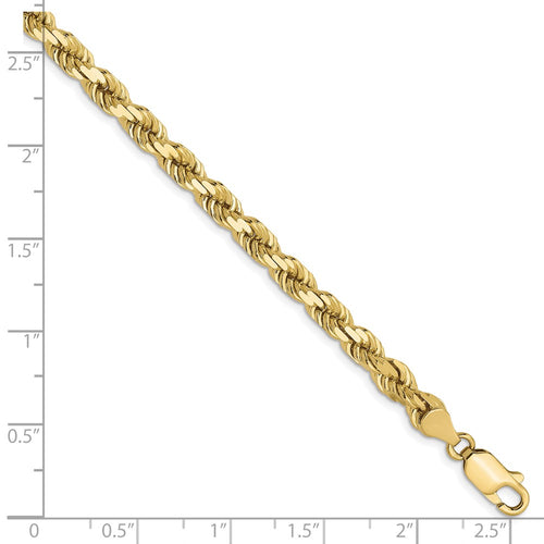 10k 4.5mm Diamond-cut Rope Chain