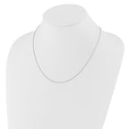 10K White Gold Adjustable .8mm Wheat Chain