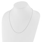 10K White Gold Adjustable .8mm Wheat Chain