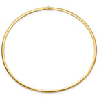 10K 4mm Two-tone Reversible Omega Necklace