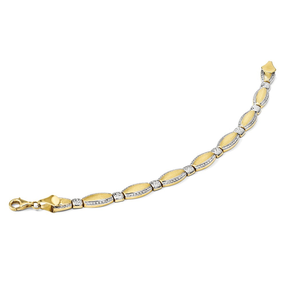 10K w/Rhodium D/C Bracelet