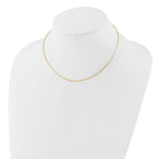10K Yellow Gold 1mm Snake Wire Necklace