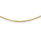 10K Yellow Gold 1mm Snake Wire Necklace