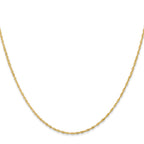 14K 1mm Singapore with Spring Ring Clasp Chain
