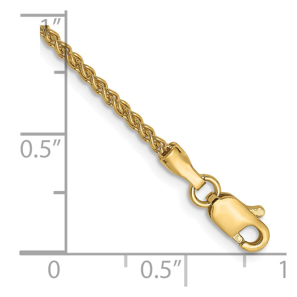 14k 1.5mm Spiga Anklet Chain