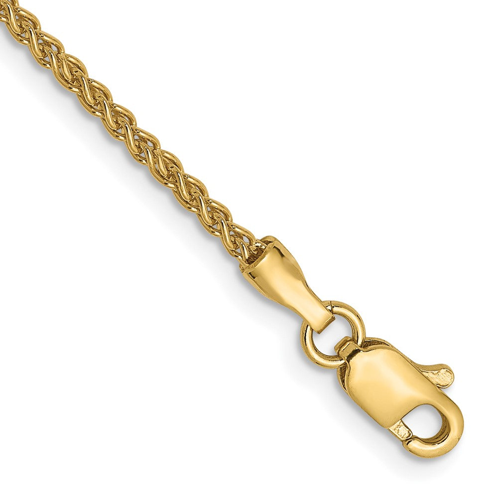 14k 1.5mm Spiga Anklet Chain