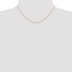 14K Rose Gold Carded .5mm Cable Rope with Spring Ring Clasp Chain