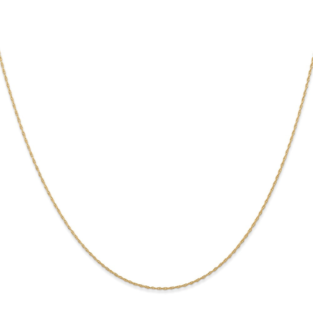 14K Carded .5mm Cable Rope with Spring Ring Clasp Chain