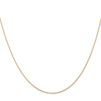 14K Carded .5mm Cable Rope with Spring Ring Clasp Chain