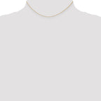 14K Carded .5mm Cable Rope with Spring Ring Clasp Chain