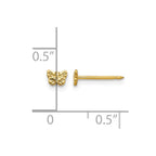 Inverness Stainless Steel 24K Gold-plated Petite Butterfly Post Piercing Earrings