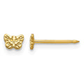 Inverness Stainless Steel 24K Gold-plated Petite Butterfly Post Piercing Earrings