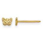 Inverness Stainless Steel 24K Gold-plated Petite Butterfly Post Piercing Earrings