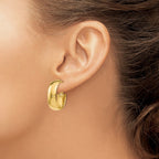 14K Polished Hoop Earrings