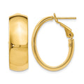 14K Polished Hoop Earrings