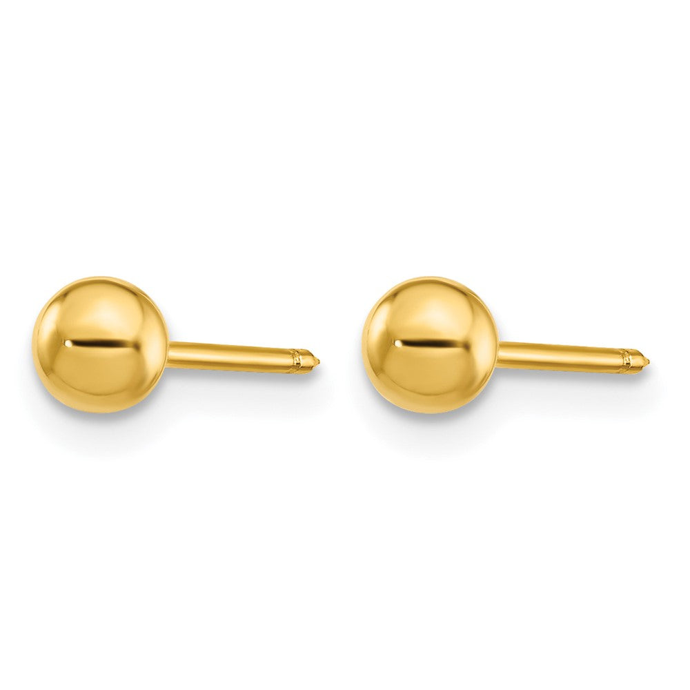 Inverness 14k Polished 4mm Ball Long Post Piercing Earrings