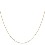 14K Carded .42mm Curb with Spring Ring Clasp Chain
