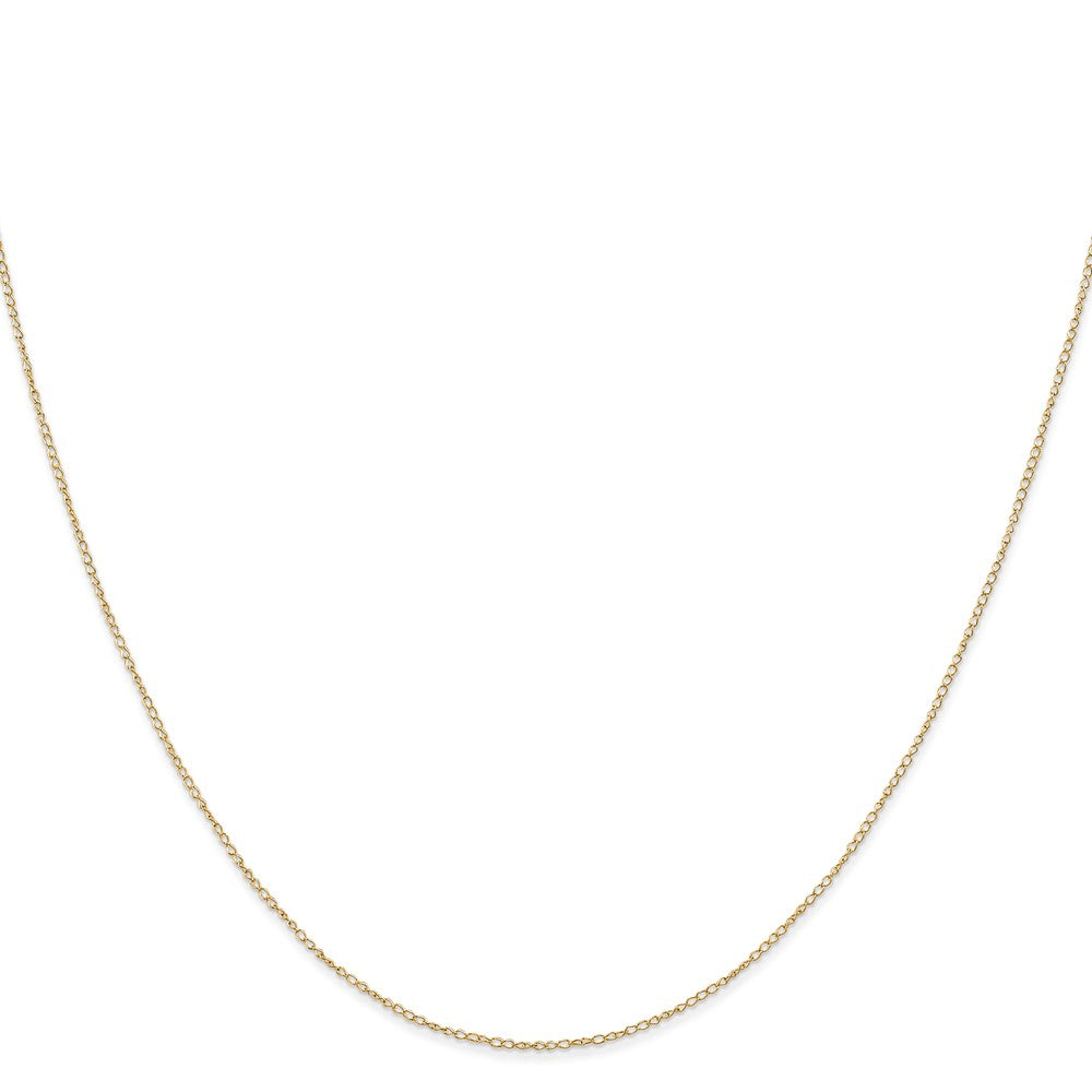 14K Carded .42mm Curb with Spring Ring Clasp Chain