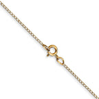 14K Carded .42mm Curb with Spring Ring Clasp Chain