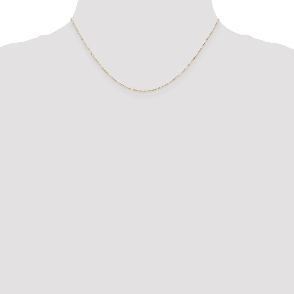 14K Carded .42mm Curb with Spring Ring Clasp Chain