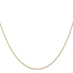 14K Carded .6mm Cable Rope with Spring Ring Clasp Chain