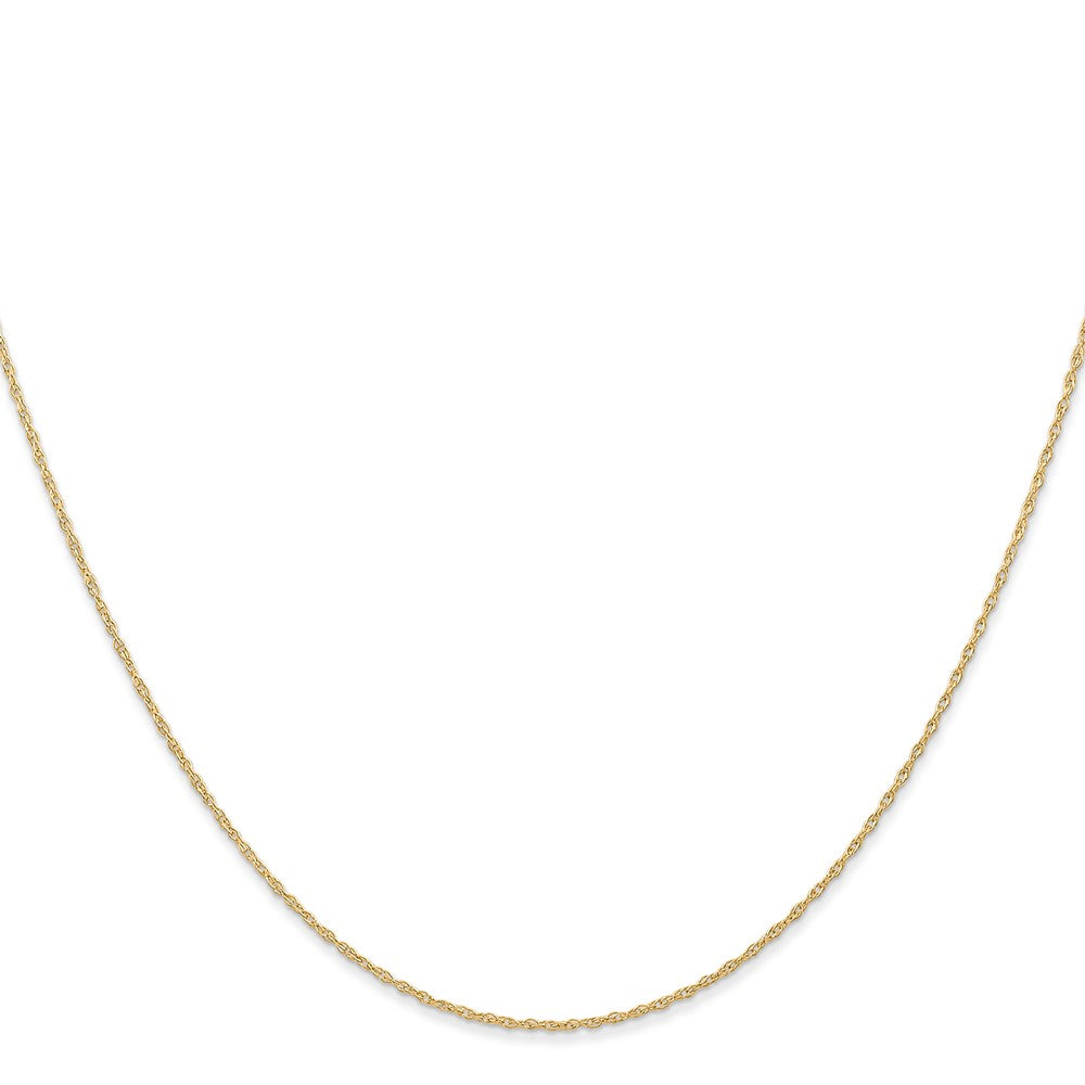 14K Carded .6mm Cable Rope with Spring Ring Clasp Chain