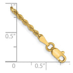 14k 2.0mm Diamond-cut Rope Chain