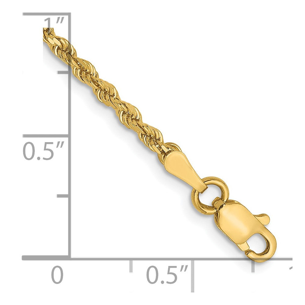 14k 2.0mm Diamond-cut Rope Chain