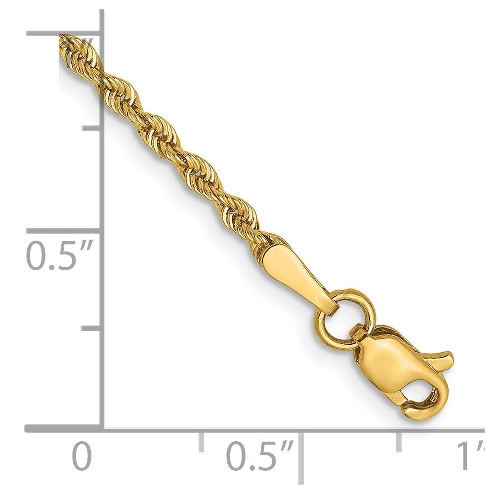 14k 2.0mm Solid Rope Chain